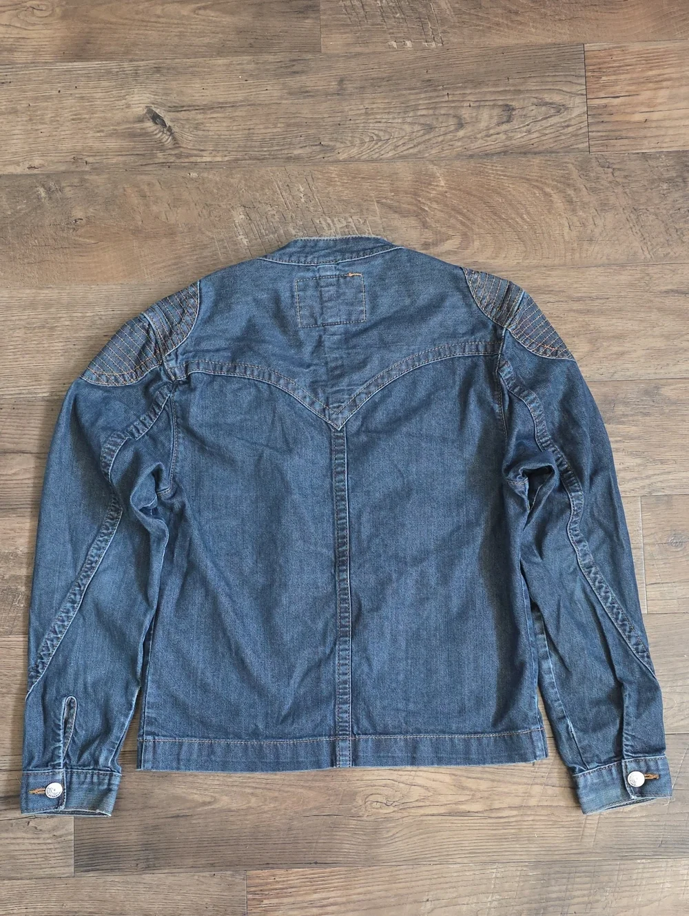 TRUE Religion ▪︎ MOTO JACKETDark Blue Denim Jacket with Zip Pockets